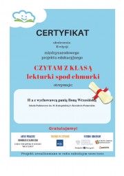 Ilona Wrzesiska Certyfikat Klasy 1 1